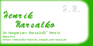 henrik marsalko business card